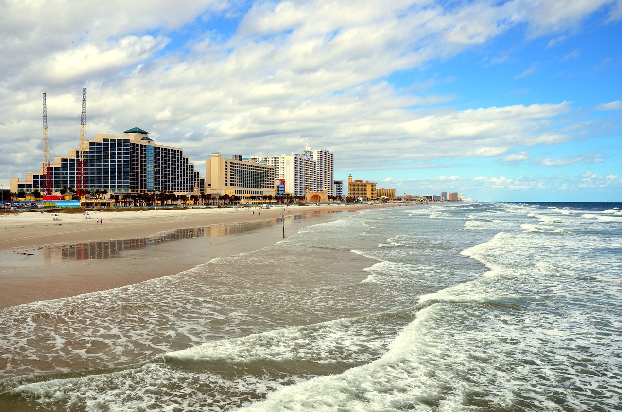 daytona beach, blue sky, florida